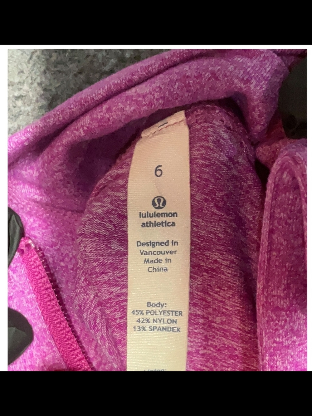 Lululemon Athletica Heathered Pink Size 6 Top